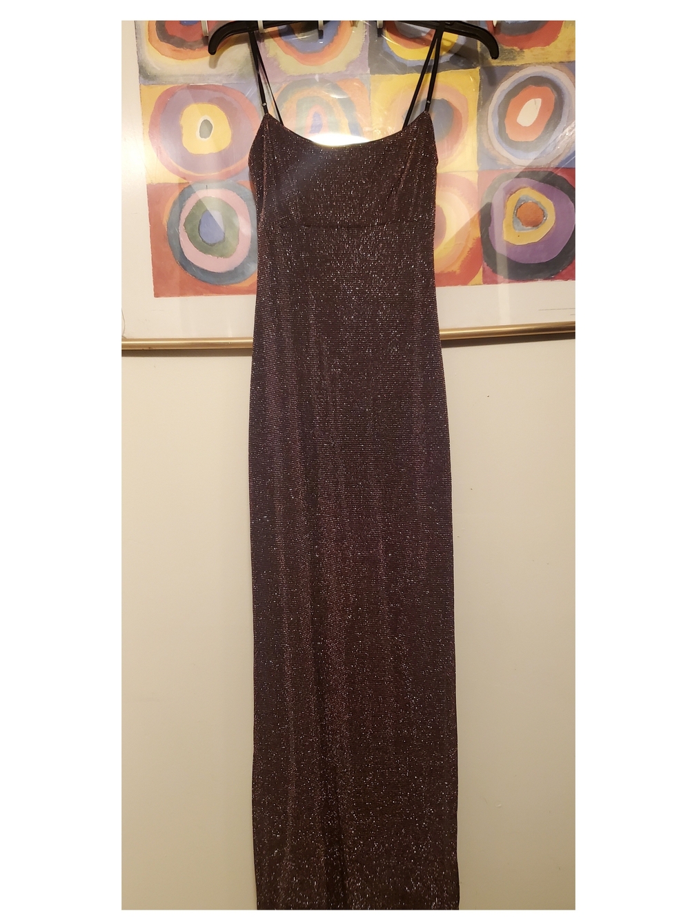 Vintage Y2k Plum Maxi Slip Dress with Spaghetti Straps
